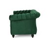 VYNXARIA Chesterfield Style LOVESEAT SOFA - 61.75" W, Deep Button Tufted Diamond Stitch, Nailhead Accents, Rolled Arms, Elegant Gray Upholstery - 4 of 4