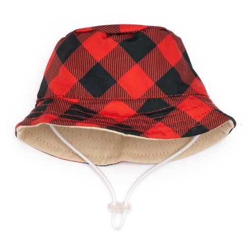 Red plaid cheap bucket hat