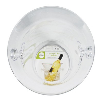 Clear Acrylic Ice Bucket with Handles, 3-Liter Capacity