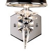 Vienna Full Spectrum Manhattan Modern Wall Lamp Chrome Crystal Hardwire 6" Fixture Black Paper Shade for Bedroom Reading Living Room House Hallway - 3 of 4