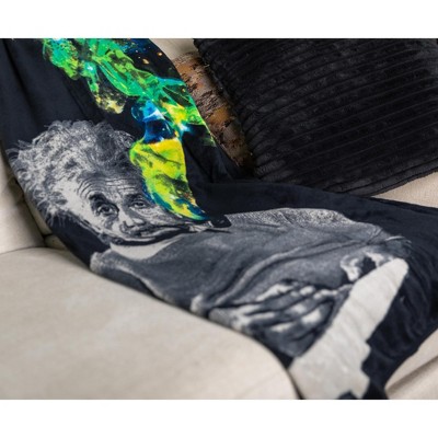 Einstein Smoke Galaxy Lightweight Fleece Throw Blanket