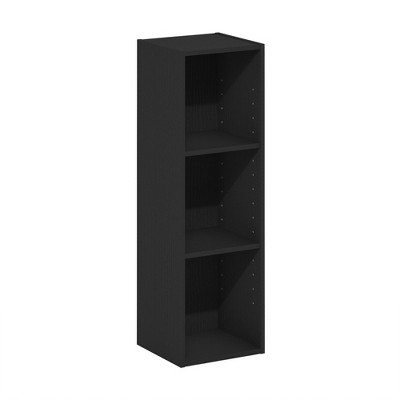 HOMLUX 3-Tier Bookcase Open Multipurpose Display Rack with Adjustable Shelves Black/White