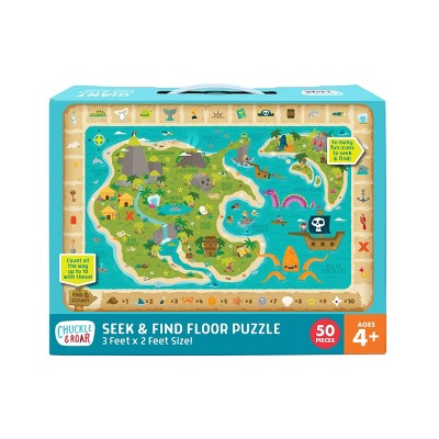 Photo 1 of Chuckle  Roar Seek  Find Treasure Map Jigsaw Floor Puzzle 50pc