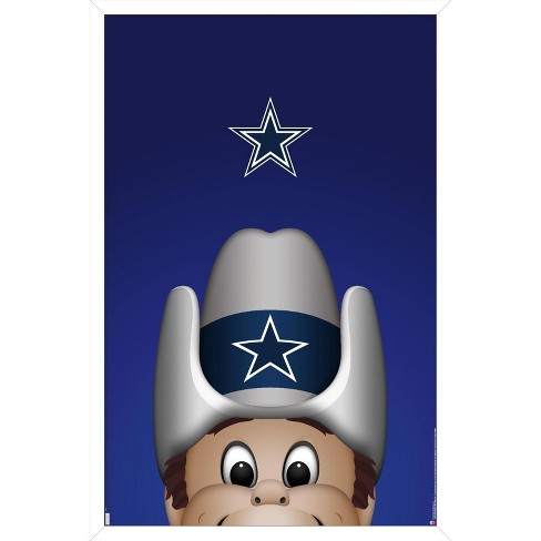 Trends International Nfl Dallas Cowboys - Neon Helmet 23 Framed Wall Poster  Prints White Framed Version 14.725 X 22.375 : Target