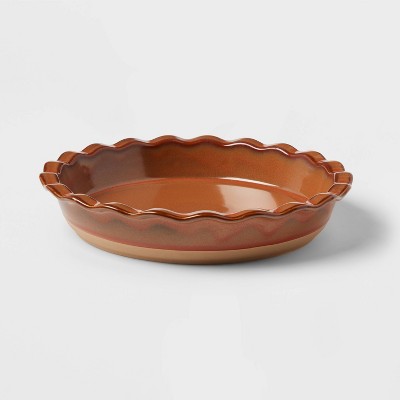10" Stoneware Pie Pan Orange - Threshold™