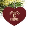 College of Charleston Official Logo Heart Love Wood Christmas Tree Holiday Ornament - 2 of 3