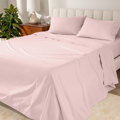 300 Thread Count Organic Cotton Percale Bed Sheet Set by Bare Home