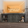 Farmhouse TV Stand for 75 Inch TV, Entertainment Center with Sliding Barn Doors & Storage Cabinets, Mid Century Modern Media Console - 4 of 4