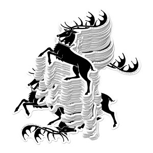 Game of Thrones Baratheon Sigil Repeat 100ct Vinyl Large Deluxe Stickers Variety Pack - 1 of 4