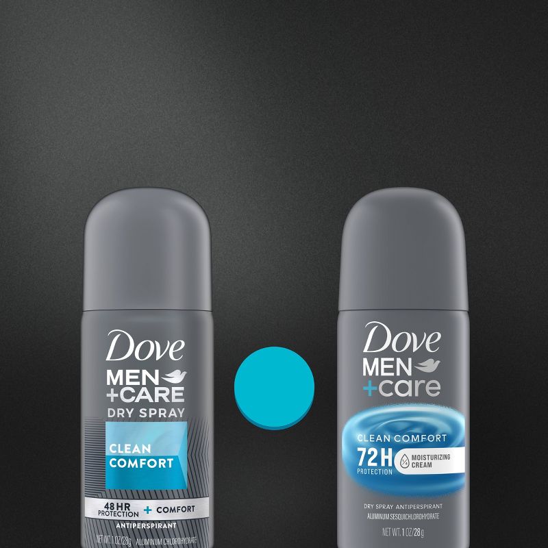 Dove Men+Care 72Hr Clean Comfort Travel Antiperspirant &#38; Deodorant Dry Spray Trial Size - 1oz, 5 of 8