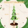SEVOBAL Pet Tower Large Tall Christmas Tree Cat Tower with 2 Cat Condos Soft Fleece Cat Tree Teaser Toy for Indoor Cats, Green, 15.7"*12.6"*28.7" - 3 of 4