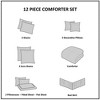 JUJABU 12 Piece Comforter Set with Cotton Bed Sheets Blue - 2 of 4