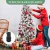 Artificial Christmas Tree, Hinged Christmas Tree with Metal Stand for Party, Pre-Lit Christmas Treewith Metal Stand for Home Decoration , - 2 of 4