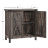 Sideboard, Farmhouse Buffet Cabinet with Adjustable Shelf - Barn Doors Wood Storage Table, Coffee Bar Station for Kitchen Dining Living Room - 2 of 4