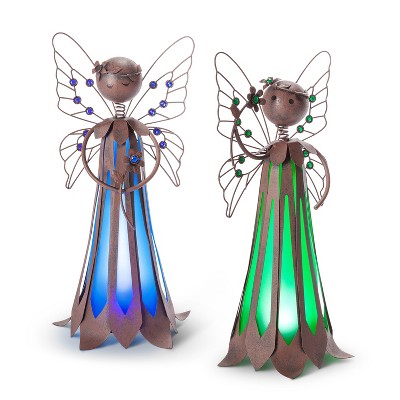 Garden Meadow Set of 2, 15.75" Solar Lighted Garden Meadow Garden Fairy