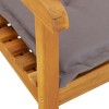 vidaXL Rocking Chair - Solid Acacia Wood with Dark Gray Cushions - Ideal for Indoor and Outdoor Use - Comfortable Backrest and Seating - 4 of 4