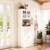 FUFU&GAGA Kitchen Storage Cabinet Pantry Cabinet with Glass Doors Freestanding Display Cabinet - 3 of 4