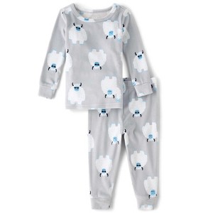 The Children's Place Baby Boys Long Sleeve Yeti Velour Pajamas - 1 of 3