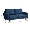 Linen Sofa Modern Couch Comfy Loveseat with Wooden Legs for Living Room, Bedroom, Office - 2 of 4