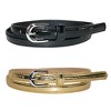 CTM Women's Skinny Dress Belt (Pack of 2 Colors) - 4 of 4