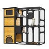 ORRD 4-Tier Window Catio for Multiple Cats | Insulated Outdoor Cat House with Asphalt Roof & Platforms, Brown - 3 of 4