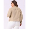 Agnes Orinda Women's Plus Size Classic Denim Long Sleeve with Pockets Fashion Jean Jackets - 4 of 4