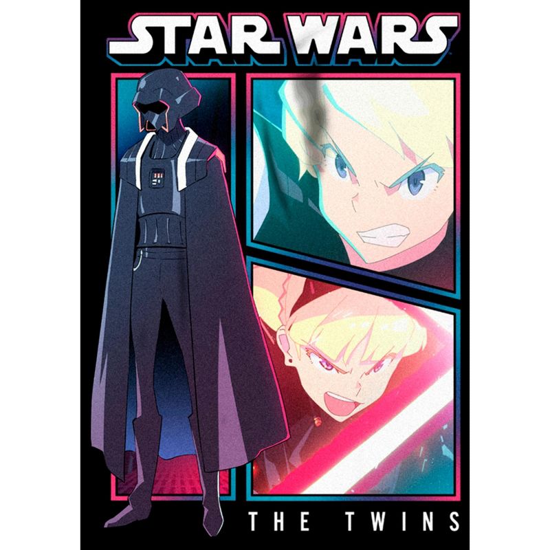 Men's Star Wars: Visions The Twins Comic Panels T-Shirt, 2 of 6