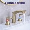 Kumasinova 8" Widespread Pull Out Bathroom Sink Faucet,2-Handle Stainless Steel Vanity Basin Faucet,3-Hole Tap for Bathroom,1.5GPM - 2 of 4