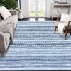 Washable Vintage Geometric Rug Non Slip Low Pile Rug Soft Throw Floor Cover Foldable Indoor Carpet for Living Room Bedroom Playroom Nursery - 3 of 4