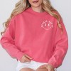 Simply Sage Market Women's  Garment Dyed Graphic Sweatshirt Embroidered Choose Happy Lightning Smiley Face - 2 of 3