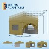 10'x10' Instant Pop Up Canopy with 4 Sidewalls, Heavy Duty Commercial Tent Includes Stakes/Ropes/Sandbags, Perfect for Outdoor Markets, Events - 4 of 4