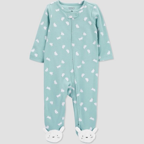 Carter's Just One You® Baby Bunny Footed Pajama - Blue - image 1 of 4