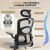 Ergonomic Office Chair,High Back Mesh Desk Chair with Adjustable Headrest,Swivel Computer Gaming Task Chair with Rolling Wheels for Home,Office - 3 of 4