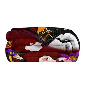 TopComfy Baby Blankets Halloween Cartoon Flamingo Flannel Blanket Soft Bed Blanket Multi Functional Gift For Sofa, Multicolored, 16.54"*12.2"*2.76" - 1 of 4
