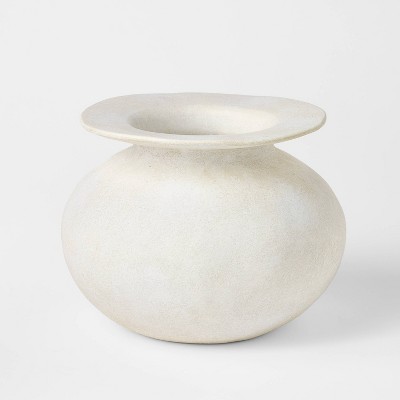 Exaggerated Rim Ceramic Round Vase - Threshold™ designed with Studio McGee