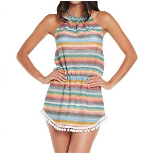 Women's Pom Pom Halter Dress - Beach Habitat - 1 of 1