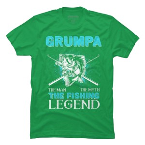 Men's Design By Humans Grumpa Man Myth Fishing Legend By HoangCathrine T-Shirt - 1 of 2