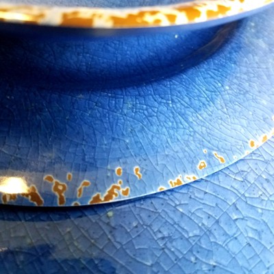 Mauna Cobalt Blue Melamine Dinnerware Set, Service for 4