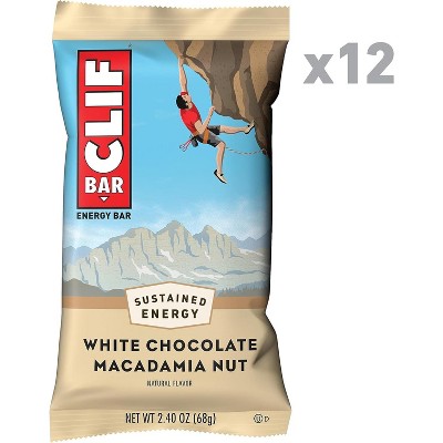 Clif Bar, White Chocolate Macadamia Nut, 2.4 oz (Pack of 12)