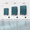 3-Piece Matching Hardshell Luggage Set,Checked Suitcases Expandable Lightweight Spinner Suitcases with TSA Lock (20"/24"/28")-Cuddlewood - 4 of 4