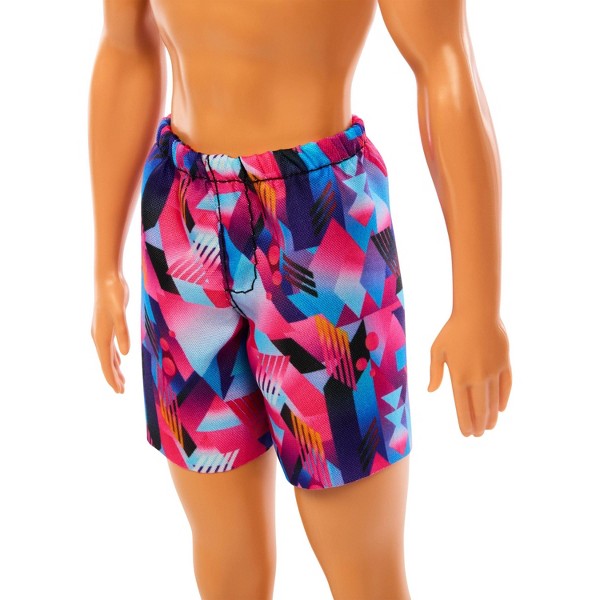 Muñeco Ken de playa Barbie 12.7" cabello rubio/ojos azules con traje de baño morado 3