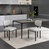 KWPZQEB Dining Chairs Set of 2, Modern Fabric Upholstered Kitchen Side Chairs, Mid-Century Dining Room Chair with Metal Legs for Home Kitchen - 2 of 4