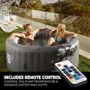 SereneLife Round Inflatable Pool Spa with Light - 4-Seater, Digital Control, 100 Bubble Jets - SLSPA4RND - 4 of 4