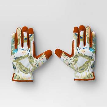 M/L Outdoor Patio Duck Canvas Utility Gloves in Butternut Wood - Threshold™
