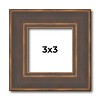 PosterPalooza | Square Elegant Brown Picture Frame - UV Acrylic, Foam Board Backing, Hanging Hardware - 2 of 4