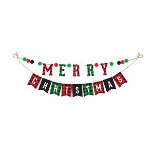Briarwood Lane Christmas Burlap String Banner Holiday 60"W Briarw - 1 of 3