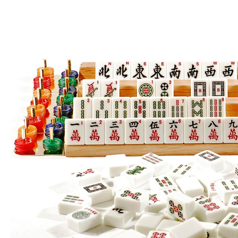 WE Games Aluminum & Black Mahjong - American Style, 3 of 4