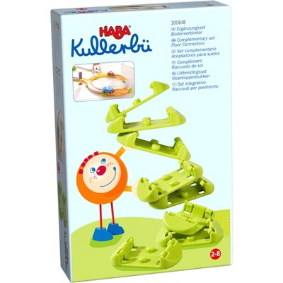 HABA Kullerbu Expansion Set - Floor Connectors - 8 Piece Set for Flat Layouts