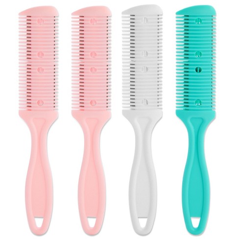 Glamlily 4 Hair Thinning Comb Set, Razor Combs Women (assorted Colors, 7.1x1.2 Inches) : Target