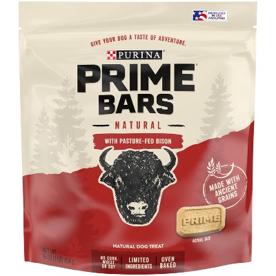 Prime Bones Bars with Pasture-Fed Bison Dog Treats - 16oz